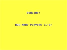 Title screen of Bowling Champ / Bowling (Joseph Ganci) on the Commodore 64.