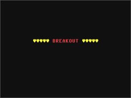 Title screen of Breakout (Mark D. Rejhon) on the Commodore 64.