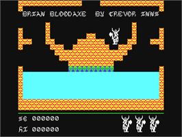 Title screen of Brian Bloodaxe on the Commodore 64.