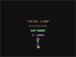 Title screen of Brinx Jinx on the Commodore 64.