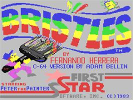 Title screen of Bristles on the Commodore 64.