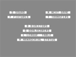 Title screen of British Super League on the Commodore 64.