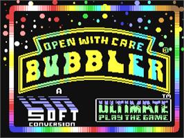 Title screen of Bubbler on the Commodore 64.