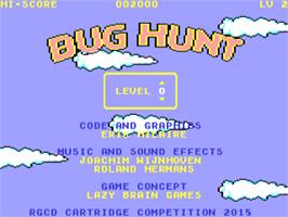 Title screen of Bug Hunt on the Commodore 64.