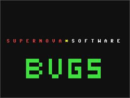 Title screen of Bugs! on the Commodore 64.