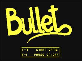 Title screen of Bullet on the Commodore 64.