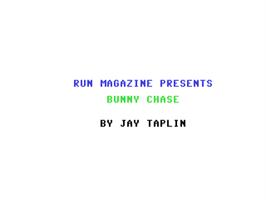 Title screen of Bunny Chase on the Commodore 64.