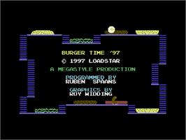 Title screen of Burger Time '97 on the Commodore 64.