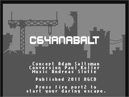 Title screen of C64anabalt on the Commodore 64.