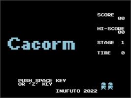 Title screen of Cacorm on the Commodore 64.