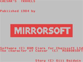 Title screen of Caesar's Travels on the Commodore 64.