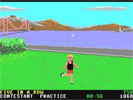 Title screen of California Games on the Commodore 64.
