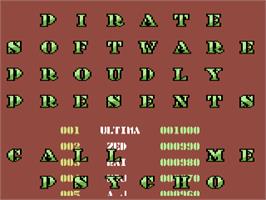 Title screen of Call Me Psycho on the Commodore 64.