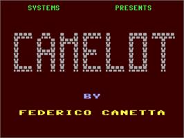 Title screen of Camelot (Mark D. Rejhon) on the Commodore 64.