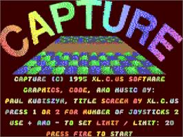 Title screen of Capture (Ahoy!) on the Commodore 64.