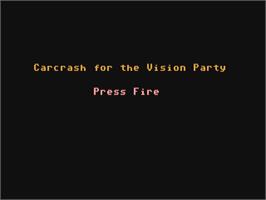 Title screen of Carcrash (64'er) on the Commodore 64.