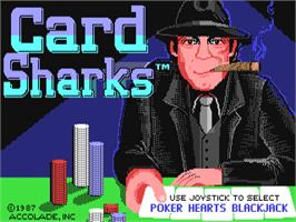 Title screen of Card Sharks (ShareData) on the Commodore 64.
