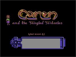 Title screen of Caren And The Tangled Tentacles on the Commodore 64.