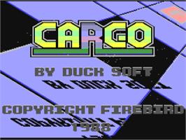 Title screen of Cargo on the Commodore 64.