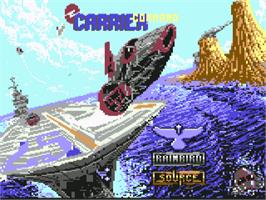 Title screen of Carrier Command on the Commodore 64.
