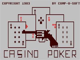 Title screen of Casino Poker on the Commodore 64.