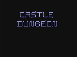 Title screen of Castle Dungeon on the Commodore 64.