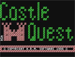 Title screen of Castle Quest on the Commodore 64.