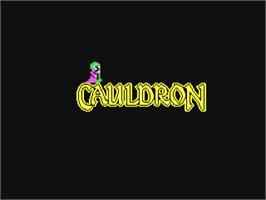 Title screen of Cauldron on the Commodore 64.