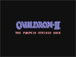 Title screen of Cauldron 2 - The Pumpkin Strikes Back on the Commodore 64.