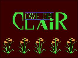 Title screen of Cave Girl Clair on the Commodore 64.