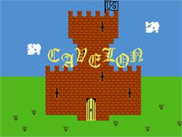 Title screen of Cavelon on the Commodore 64.