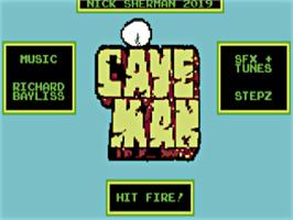 Title screen of Caveman (Compute!) on the Commodore 64.