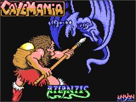 Title screen of Cavemania on the Commodore 64.