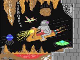 Title screen of Caverns Of Xydrahpur on the Commodore 64.