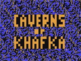 Title screen of Caverns of Khafka on the Commodore 64.