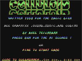 Title screen of Celluloid on the Commodore 64.