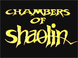 Title screen of Chambers of Shaolin on the Commodore 64.