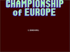 Title screen of Championship Of Europe on the Commodore 64.