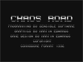 Title screen of Chaos Road on the Commodore 64.