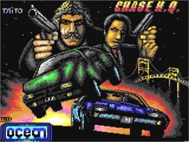 Title screen of Chase H.Q. on the Commodore 64.