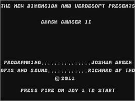 Title screen of Chasm Chaser 2 on the Commodore 64.