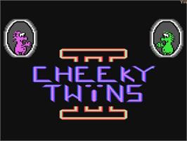 Title screen of Cheeky Twins 2 on the Commodore 64.