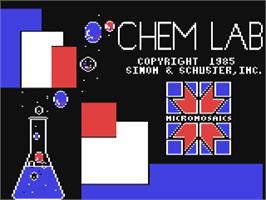 Title screen of Chem Lab on the Commodore 64.