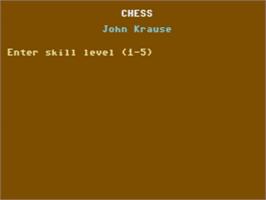 Title screen of Chess on the Commodore 64.