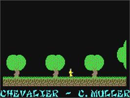 Title screen of Chevalier on the Commodore 64.