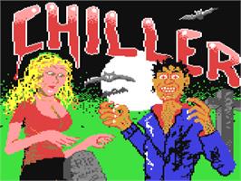Title screen of Chiller on the Commodore 64.