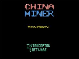 Title screen of China Miner on the Commodore 64.
