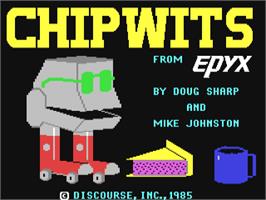 Title screen of Chipwits on the Commodore 64.