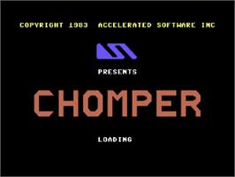 Title screen of Chomper (ASI) on the Commodore 64.