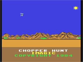 Title screen of Chopper Hunt on the Commodore 64.